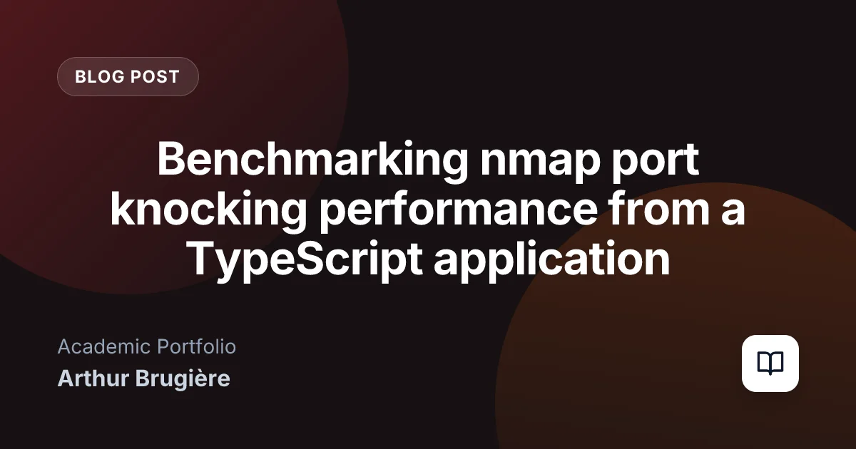 Benchmarking nmap port knocking performance from a TypeScript application