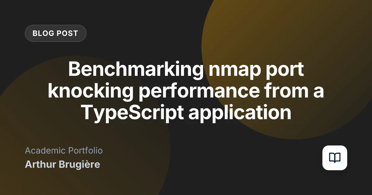 Benchmarking nmap port knocking performance from a TypeScript application