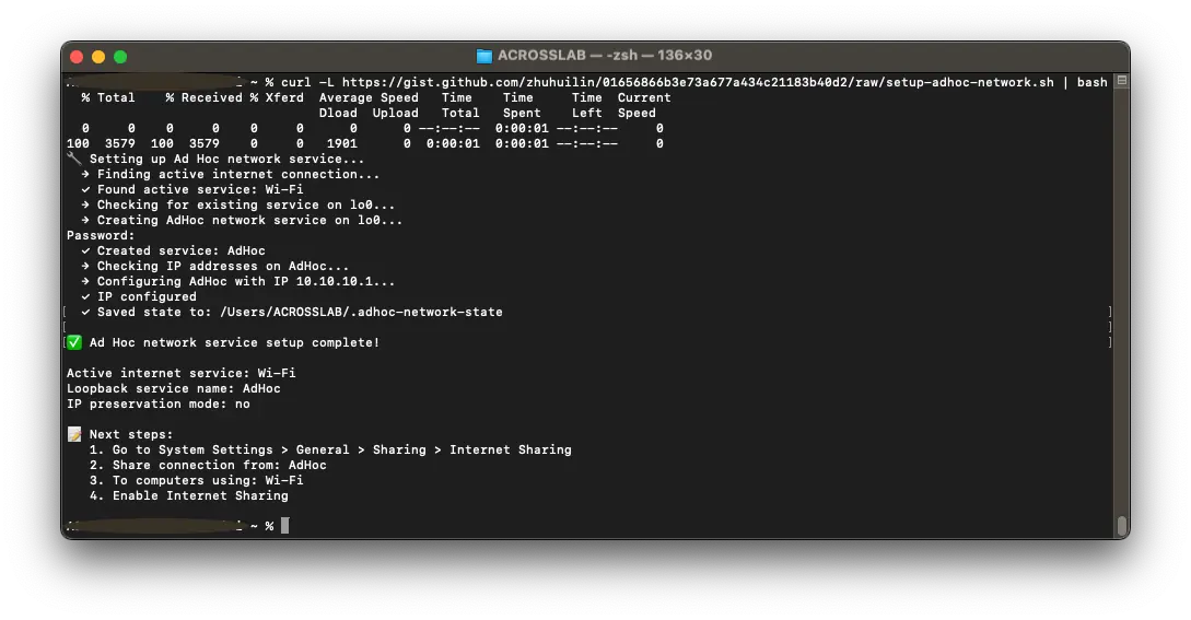 Running zhuhuilin's setup script